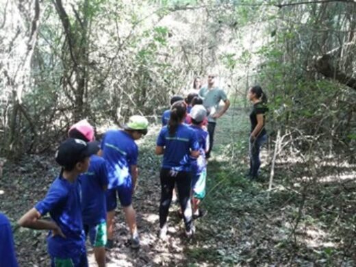 Alunos da rede municipal participam de trilha ecológica na Fazenda da Brigada