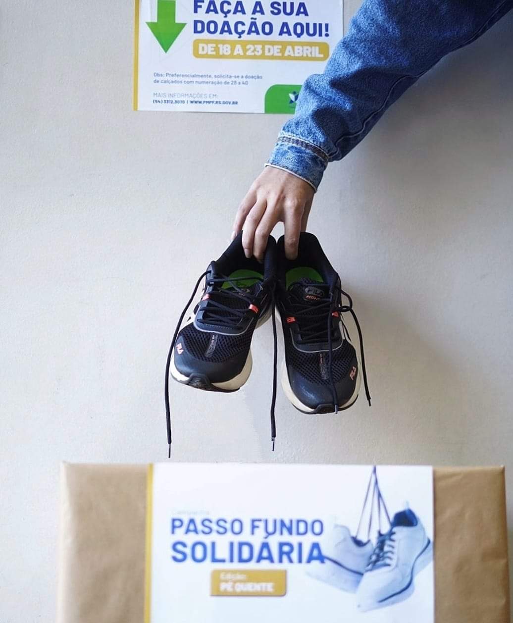 Campanha Passo Fundo Solidária é prorrogada com foco na arrecadação de calçados