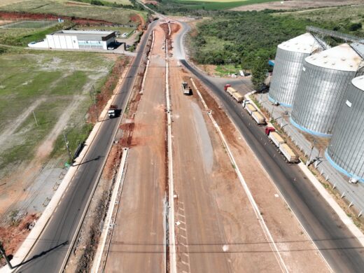 Obras no acesso ao Distrito Industrial Valinhos avançam e chegam a 85% de conclusão