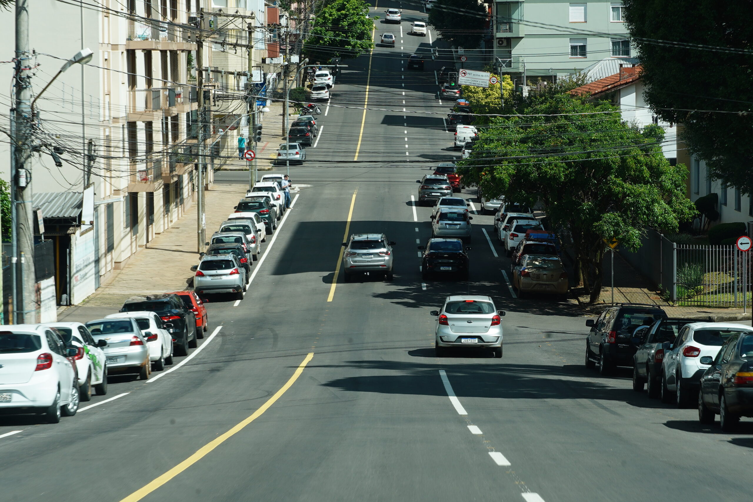 Prefeitura realiza pintura da nova sinalização no Centro