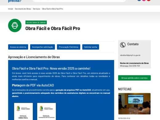 Obra Fácil da Prefeitura terá novo sistema digital a partir de 23 de junho