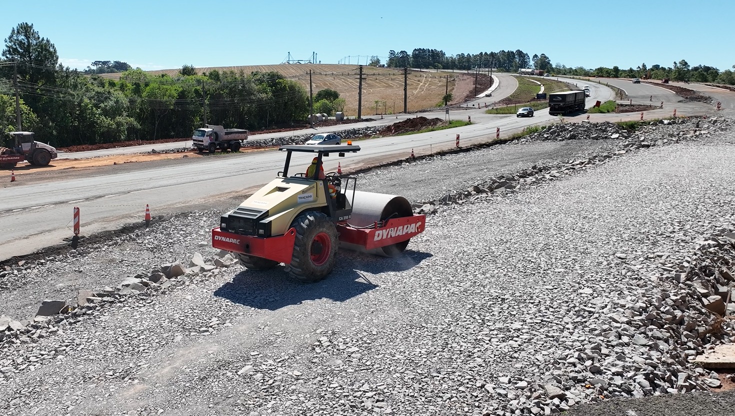 Obras no acesso ao Distrito Industrial Valinhos avançam e chegam a 45% de execução