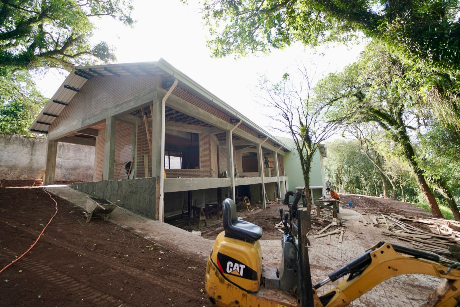 Prefeitura: Nova EMEI Sepé Tiaraju no bairro César Santos avança a construção e chega 70% de execução
