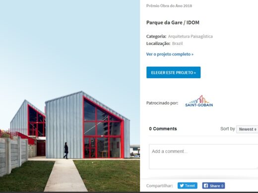 Gare é indicada ao Prêmio Obra do Ano do ArchDaily