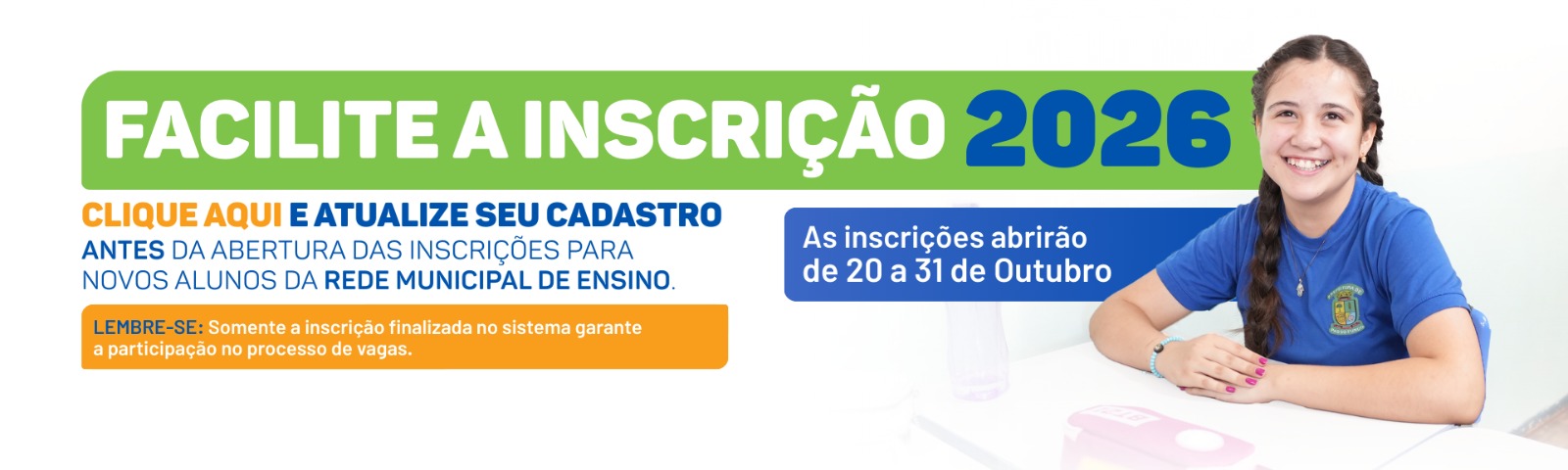 Inscrições alunos 2026