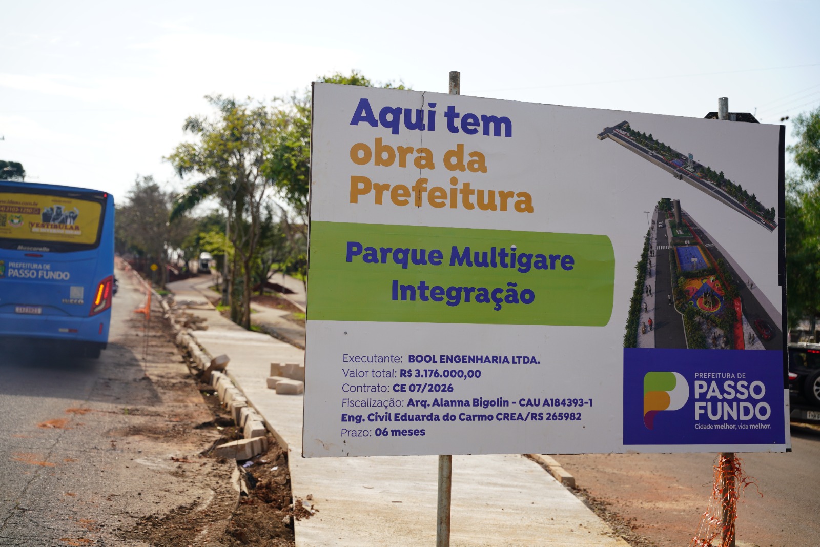 Parque Multigare do bairro Integração avança e amplia projeto de novos espaços de lazer em Passo Fundo