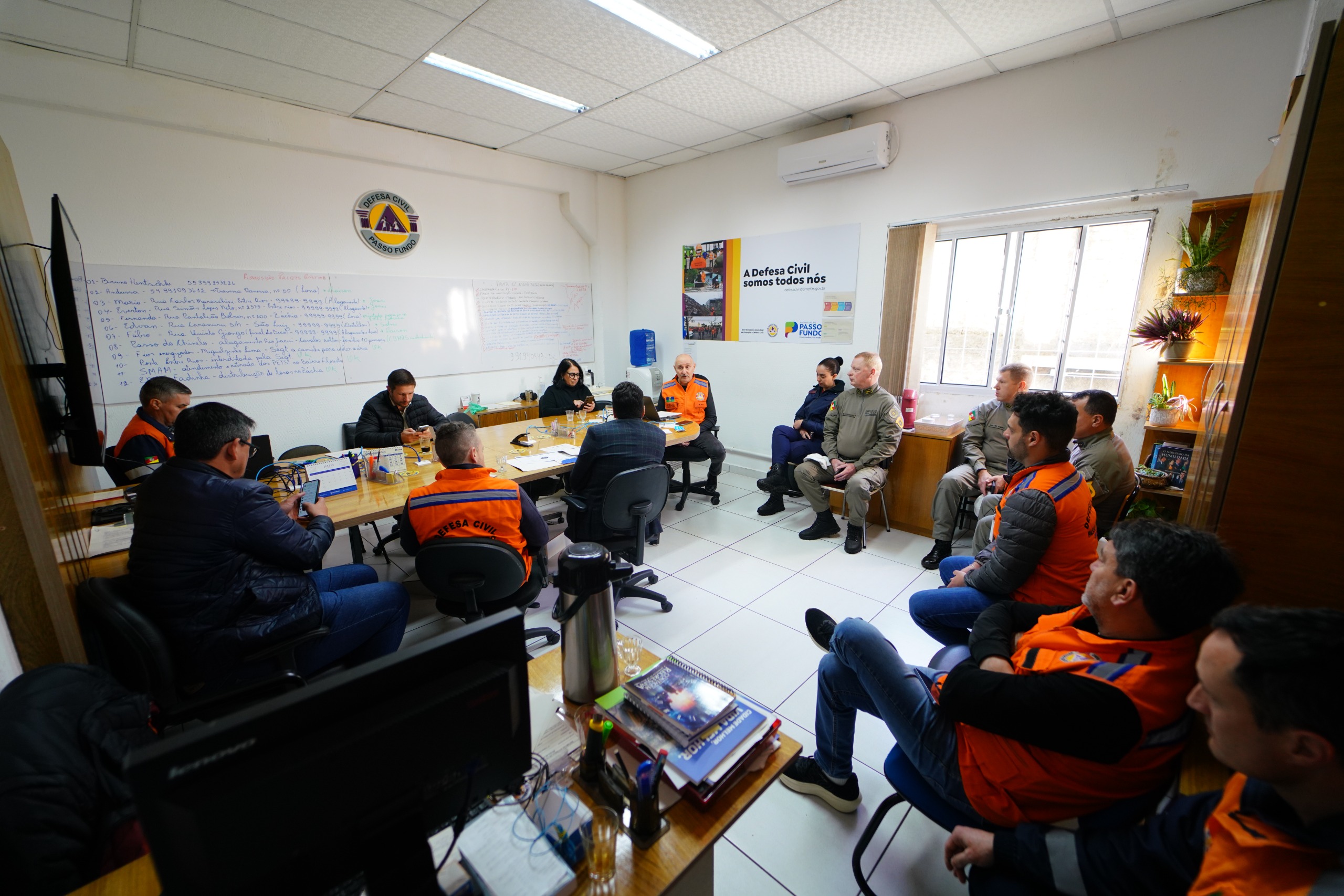 Prefeitura realiza simulado para reforçar preparação diante de possíveis eventos climáticos severos