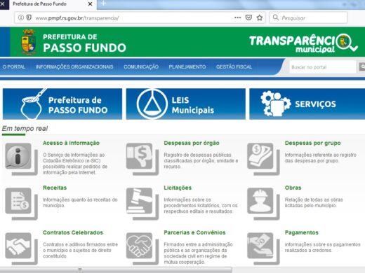 Transparência tem pontuação de 100%