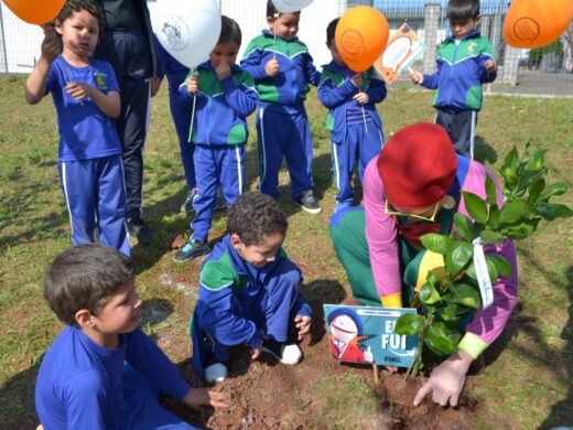 Alunos participam do Dia Nacional do Campo Limpo
