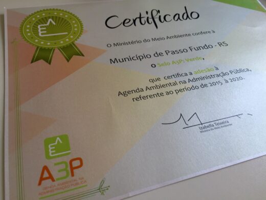 Prefeitura recebe Selo A3P: Verde