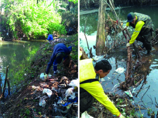 Retiradas 3,5 ton de lixo do rio Passo Fundo
