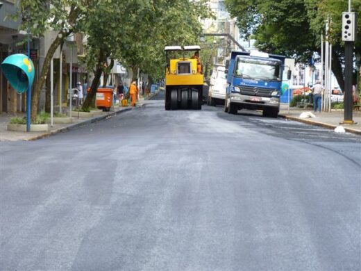 Asfalto novo no centro