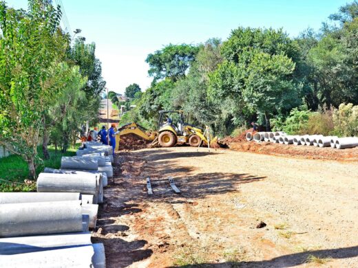 Obras de infraestrutura no bairro Zachia