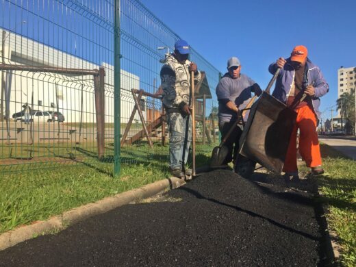Sétimo Céu: pista de caminhada recebe asfalto