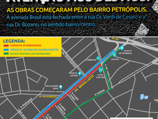 Novo desvio na avenida Brasil já está valendo