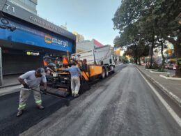 Prefeitura fará novo serviço de reparo no asfalto da Avenida Brasil neste domingo