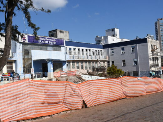 Hospital Municipal: avanço das obras na entrada