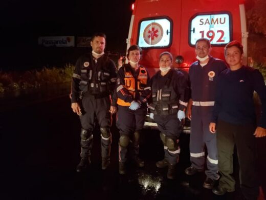 Samu atende vítimas de acidente em Erechim