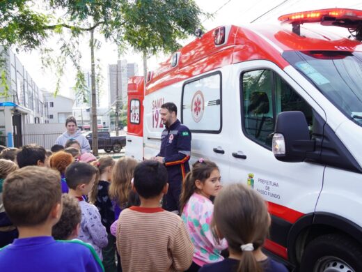 SAMU leva orientações de primeiros socorros e prevenção para escolas municipais de Passo Fundo