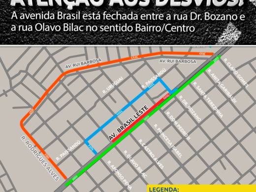 ﻿Desvio para caminhões na Brasil é obrigatório