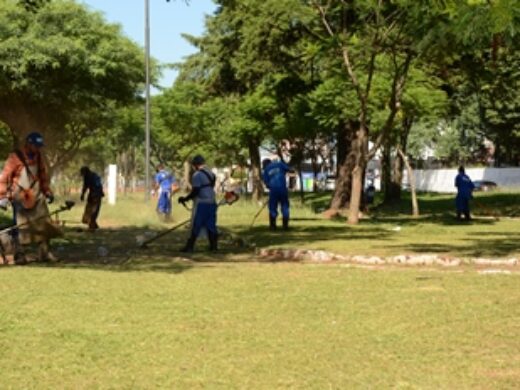 Prefeitura realiza trabalho de jardinagem no Boqueirão