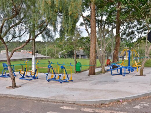 Loteamento César Santos ganha academia ao ar livre