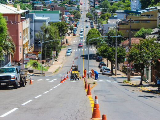 Rua General Osório recebe repintura de sinalização