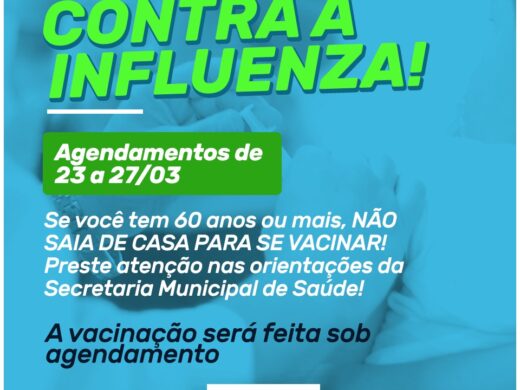 Vacinação: idosos não devem sair de casa
