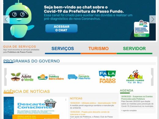 Canal de orientações sobre o coronavírus